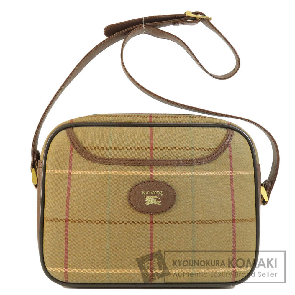 Burberry Check Shoulder Bag Canvas